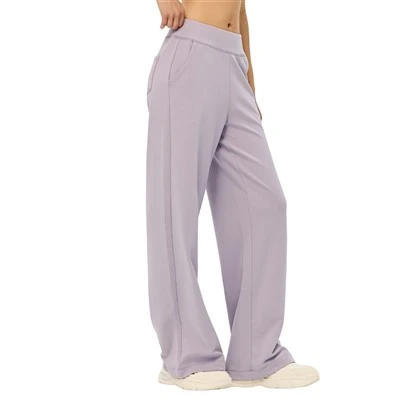 Retemu High-Waist Straight-Coes Achlysurol Pants